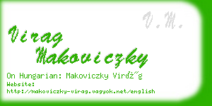 virag makoviczky business card